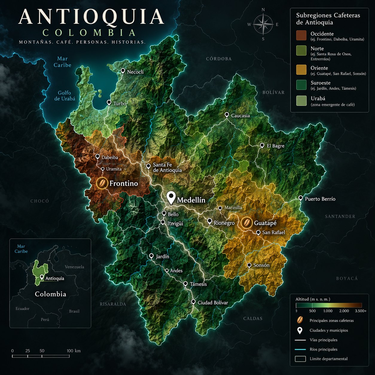 Mapa de Antioquia